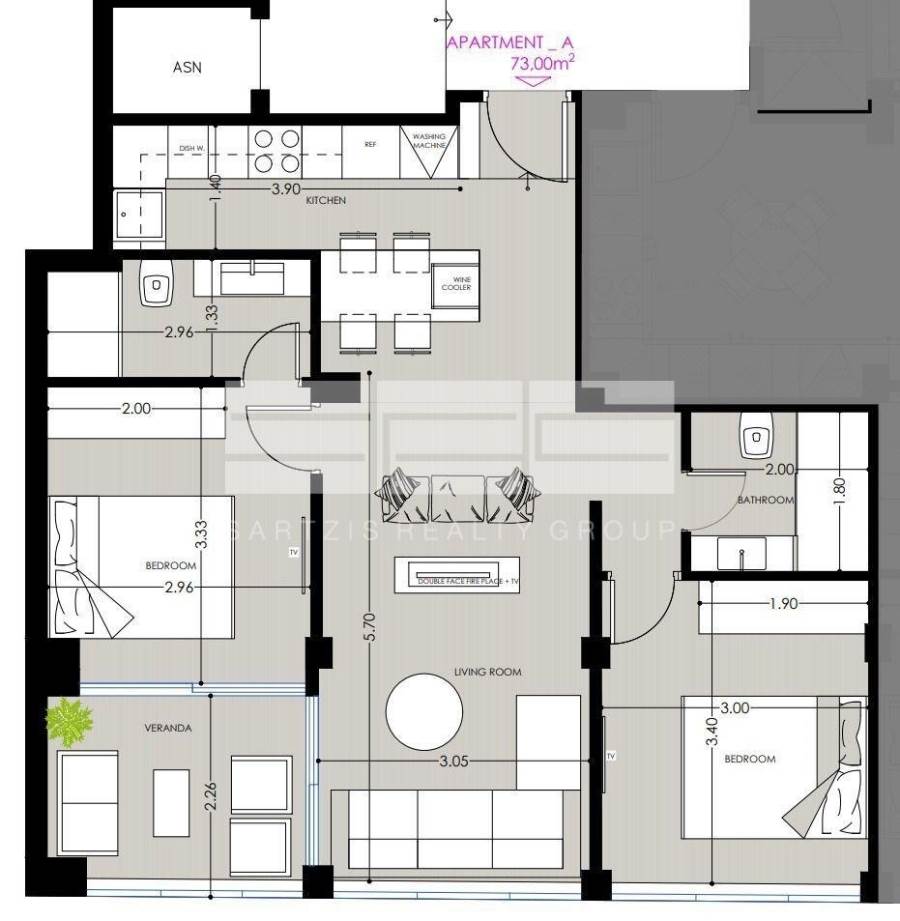 (For Sale) Residential Apartment || Piraias/Piraeus - 73 Sq.m, 2 Bedrooms, 295.000€ 