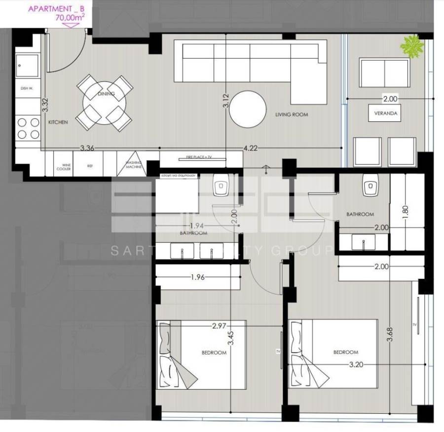 (For Sale) Residential Apartment || Piraias/Piraeus - 70 Sq.m, 2 Bedrooms, 295.000€ 