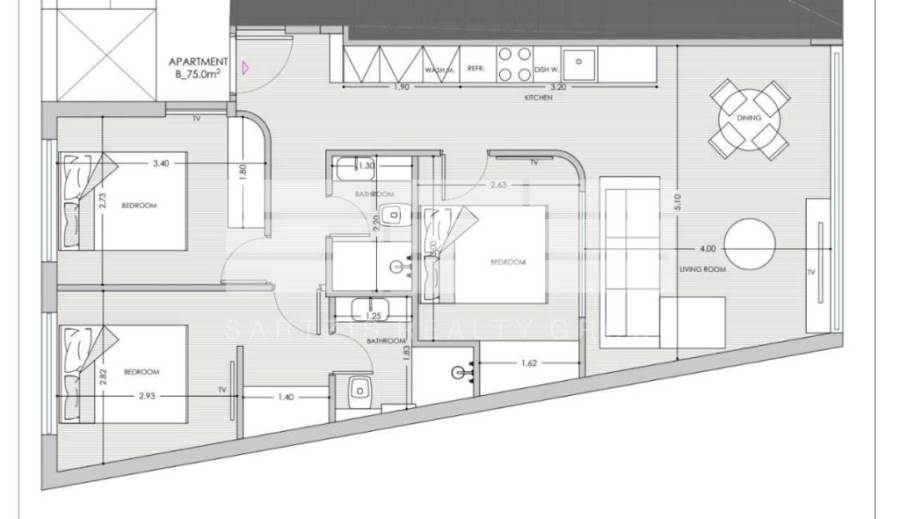 (Προς Πώληση) Κατοικία Διαμέρισμα || Αθήνα Νότια/Μοσχάτο - 75 τ.μ, 3 Υ/Δ, 320.000€ 