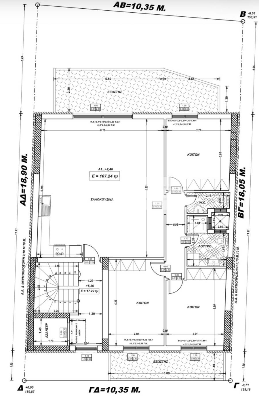 (For Sale) Residential Floor Apartment || Athens Center/Galatsi - 107 Sq.m, 3 Bedrooms, 395.000€ 